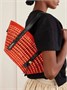 Маленькая сумка-корзина через плечо из рафии LOEWE + Paula's Ibiza Braid Basket с кожаной отделкой, красный 47373213