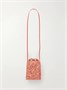 Сумка-ведро LOEWE + Paula's Ibiza из плетеной рафии с вышивкой и кожаной отделкой, красный 47375366