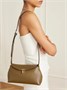 Клатч T-Lock из текстурированной кожи TOTEME, хаки 47323638
