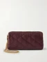 Сумка-клатч Cassandre Bijou стеганная из фактурной кожи SAINT LAURENT, бордовый 47323652