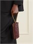 Сумка-клатч Cassandre Bijou стеганная из фактурной кожи SAINT LAURENT, бордовый 47323652