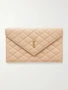 Клатч из кожи Matelassé SAINT LAURENT, бежевый 47323782