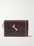 Кожаный чехол Intrecciato BOTTEGA VENETA, бордовый 47324014