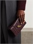Кожаный чехол Intrecciato BOTTEGA VENETA, бордовый 47324014