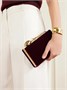 Бархатный клатч Bloom ERDEM, бордовый 47324024
