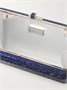 Тонкий клатч Slim Slide, украшенный кристаллами, серебристого цвета JUDITH LEIBER COUTURE, синий 47324446