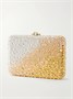Клатч Slim Slide из серебристого металла, украшенный кристаллами JUDITH LEIBER COUTURE, золотой 47324447