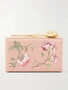 Вышитый атласный клатч Bloom ERDEM, розовый 47324448