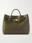 Andiamo средняя сумка из плетеной кожи Intrecciato BOTTEGA VENETA, зеленый 47338110