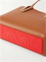 Сумка-тоут Cabata mini с шипами из фактурной кожи Christian Louboutin, коричневый 47338419
