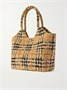 Плетеная сумка-тоут Margate в клетку BURBERRY, бежевый 47338595