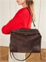 Сумка-тоут Amazona из замши с кожаной отделкой LOEWE, коричневый 47338835