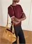 Ferragamo Hug small embellished сумка-тоут из замши с эффектом крокодила, коричневый 47338902