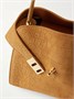 Ferragamo Hug small embellished сумка-тоут из замши с эффектом крокодила, коричневый 47338902