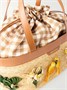 Плетеная сумка Birdsong с аппликацией и кожаной отделкой Aquazzura, бежевый 47339626