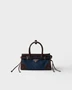 Маленькая сумочка Prada Bonnie из денима и кожи, синий 47343334