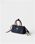 Маленькая сумочка Prada Bonnie из денима и кожи, синий 47343334