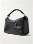 Сумка через плечо Puzzle Panta маленькая из текстурированной кожи LOEWE, черный 47344282
