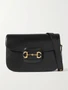 Сумка через плечо Horsebit 1955 из текстурированной кожи GUCCI, черный 47344437