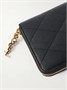 Стеганый кошелек из фактурной кожи SAINT LAURENT, черный 47344629