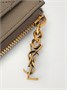 Стеганый кошелек из фактурной кожи SAINT LAURENT, коричневый 47344706