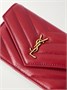 Кошелек Cassandre из стеганой кожи SAINT LAURENT, красный 47345801