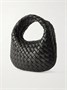 Кожаная наплечная сумка Veneta Baby Intrecciato BOTTEGA VENETA, черный 47345821