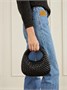 Кожаная наплечная сумка Veneta Baby Intrecciato BOTTEGA VENETA, черный 47345821