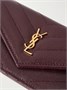 Кошелек Cassandre из стеганой текстурированной кожи SAINT LAURENT, бордовый 47346124
