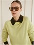Круглые ацетатные солнцезащитные очки MIU MIU, коричневый 47348412