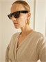 Солнцезащитные очки-авиаторы из ацетата черепахового цвета ALAÏA EYEWEAR, коричневый 47348426
