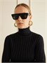 Солнцезащитные очки со скругленной оправой D-образной формы из ацетата ALAÏA EYEWEAR, черный 47348432
