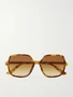 Солнцезащитные очки-авиаторы Judy в черепаховой оправе из ацетата Chloé Eyewear, коричневый 47348546