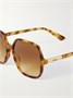 Солнцезащитные очки-авиаторы Judy в черепаховой оправе из ацетата Chloé Eyewear, коричневый 47348546