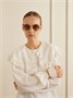 Культовые солнцезащитные очки в круглой оправе золотистого цвета Chloé Eyewear, золотой 47348691