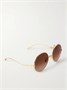Культовые солнцезащитные очки в круглой оправе золотистого цвета Chloé Eyewear, золотой 47348691
