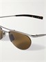 Солнцезащитные очки в овальной оправе серебристого цвета Saint Laurent Eyewear, серебряный 47348693
