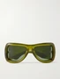 Солнцезащитные очки SL 902 Howl D-frame из ацетата Saint Laurent Eyewear, бирюзовый 47348697