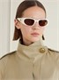 Круглые ацетатные солнцезащитные очки Journey CELINE EYEWEAR, белый 47348703