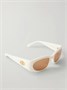 Круглые ацетатные солнцезащитные очки Journey CELINE EYEWEAR, белый 47348703