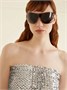 Солнцезащитные очки из ацетата D-образной формы Gucci Eyewear, черный 47348779