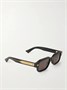 Солнцезащитные очки Intrecciato прямоугольной формы из ацетата BOTTEGA VENETA EYEWEAR, черный 47348932