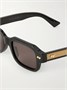 Солнцезащитные очки Intrecciato прямоугольной формы из ацетата BOTTEGA VENETA EYEWEAR, черный 47348932