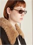 Круглые ацетатные солнцезащитные очки MIU MIU, коричневый 47349368