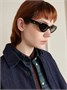 Солнцезащитные очки «кошачий глаз» из ацетата MIU MIU, черный 47349369