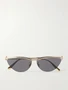 Солнцезащитные очки DiorTribales B2U в оправе «кошачий глаз» золотистого цвета DIOR EYEWEAR, золотой 47349375