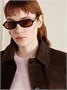 Круглые ацетатные солнцезащитные очки MIU MIU, черный 47349473