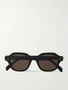 Квадратные ацетатные солнцезащитные очки CELINE EYEWEAR, черный 47349600