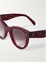 Круглые солнцезащитные очки в ацетатной оправе CELINE EYEWEAR, красный 47349606