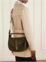 Замшевая сумка через плечо с кожаной отделкой BURBERRY, зеленый 47350835